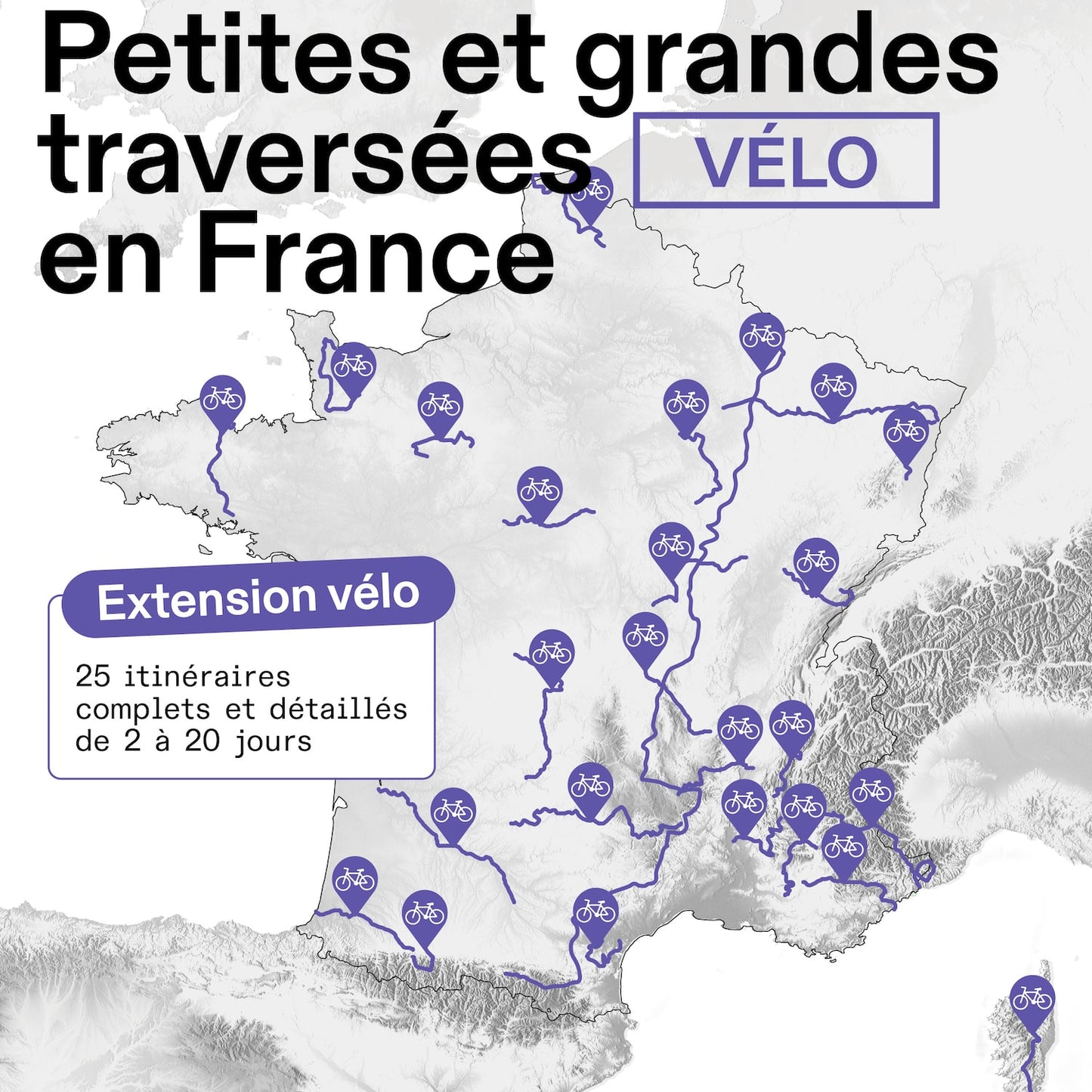 Extension vélo : petites et grandes traversées en France